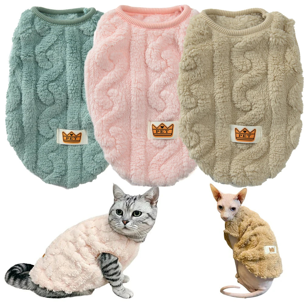 Soft Cozy Cat Clothes Winter